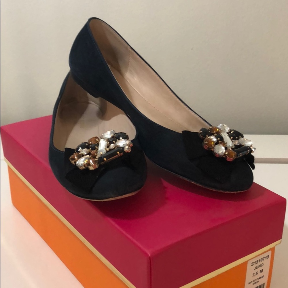 kate spade Juno ballet flat - navy, size 7.5